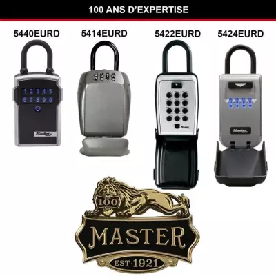 Boite à clés sécurisée - MASTER LOCK - Boutons Poussoirs - Avec Anse