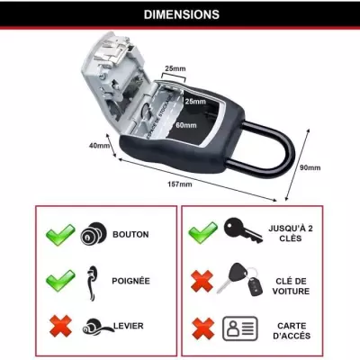 Boite à clés sécurisée MASTER LOCK 5400EURD - Format M - Avec anse