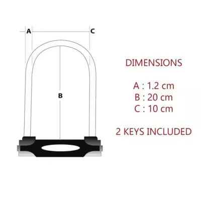 Antivol U Masterlock - Sécurité maximale H.180mm Ø12mm
