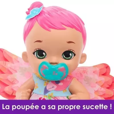 Poupon flamant rose interactif 30 cm - Fait pipi!