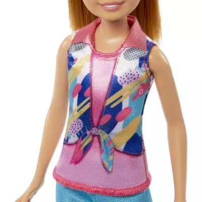 Barbie-Coffret Poupées Stacie et Barbie avec 2 chiots et accessoires HRM09
