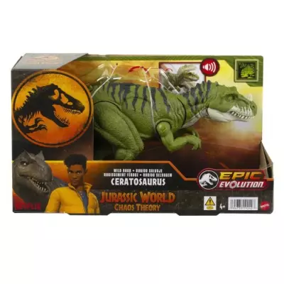 Jurassic World-Ceratosaurus Rugissement Féroce Figurine Articulée - Dimensions 28x16x8 cm