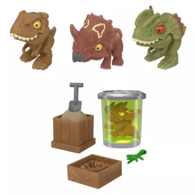 Figurine Miniature Jurassic World - Dinos dévoreurs avec surprises HVB29