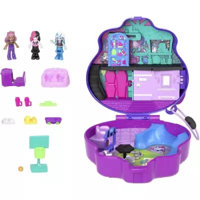 Coffret Polly Pocket-Monster High 3 mini-figurines et 10 accessoires