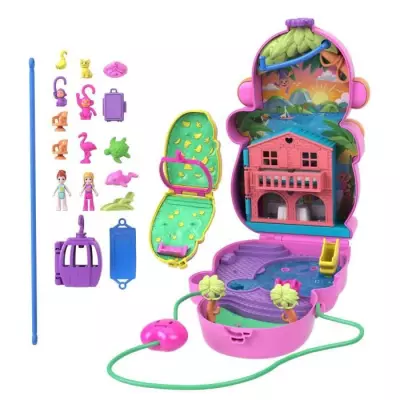Polly Pocket Maman Singe et Bébé - Coffret 2 mini-figurines HWP04