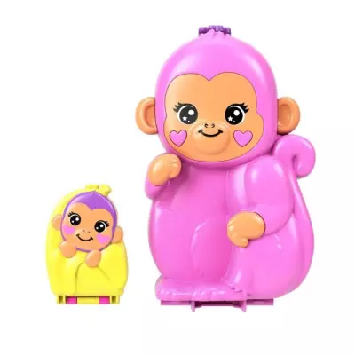 Polly Pocket Maman Singe et Bébé - Coffret 2 mini-figurines HWP04