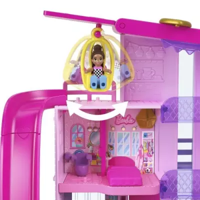 Polly Pocket-Maison de Reve Barbie-Coffret avec 3 mini-figurines : Univers miniature glamour