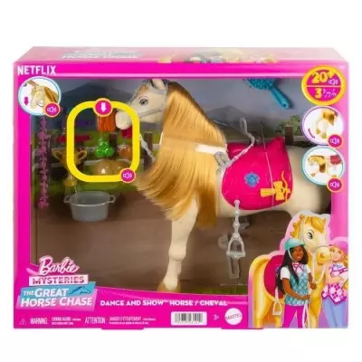 LES MYSTeRES DE BARBIE - A la Poursuite du Cheval Perdu Barbie et son cheval Tornade, HXJ42 - Dimensions colis: 39x33x10 cm LES MYSTeRES DE BARBIE - A la Poursuite du Cheval Perdu Barbie et son cheval Tornade, HXJ42 - Dimensions colis: 39x33x10 cm