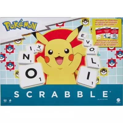Scrabble Pokémon: Jeu de société familial avec 2 modes de jeu - HXT27