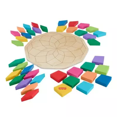 Puzzle Mandala en Bois Fisher-Price 40 pièces - Motif Géométrique