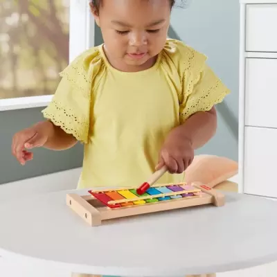 Xylophone en bois Fisher-Price avec 2 pièces - Jouet musical 