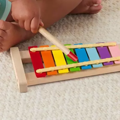 Xylophone en bois Fisher-Price avec 2 pièces - Jouet musical 