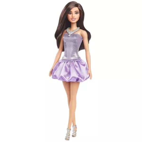 Barbie-Fashionistas-Poupée Brune En Robe Violette - 3 ans+ - HYT92