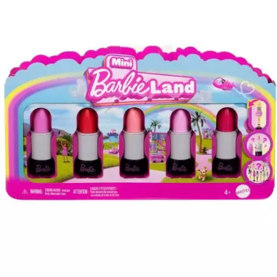 Coffret BarbieLand Mini: 6 rouges à lèvres avec mini poupées Coffret BarbieLand Mini: 6 rouges à lèvres avec mini poupées