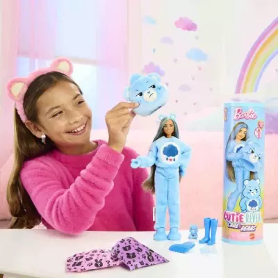 Poupée Barbie Cutie Reveal Bisounours Touronchon Bleu - 3ans +- JCN96 Poupée Barbie Cutie Reveal Bisounours Touronchon Bleu - 3ans +- JCN96