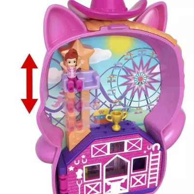 Polly Pocket Coffret Poney Rodéo - Jouet De Voyage Compact Polly Pocket Coffret Poney Rodéo - Jouet De Voyage Compact