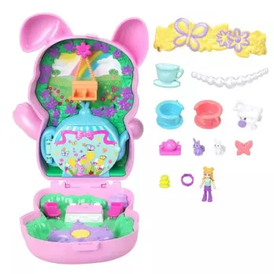 Coffret Polly Pocket Jardin Lapin l'heure du thé - Jouet de Voyage Coffret Polly Pocket Jardin Lapin l'heure du thé - Jouet de Voyage