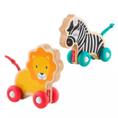 Jouet en bois : Animaux à pousser Fisher-Price - JFN19