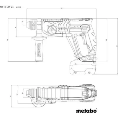 Perforateur sans fil METABO KH 18 LTX 24 - 18V - MetaBOX 165L Perforateur sans fil METABO KH 18 LTX 24 - 18V - MetaBOX 165L