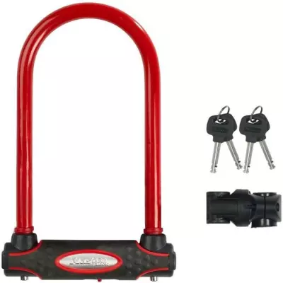 Antivol Vélo U Rouge Master Lock - Support Universel