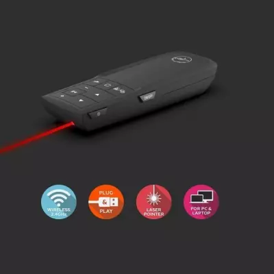 Pointeur laser sans fil 2.4GHz pour présentations - Compact et pratique