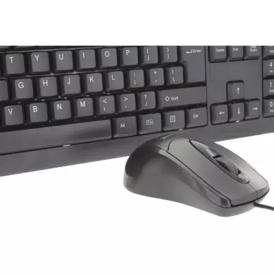 Ensemble Clavier et Souris Noir - Compact et Ergonomique