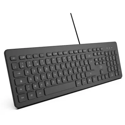 Clavier PC Business Filaire avec 2 hub USB intégré - Noir