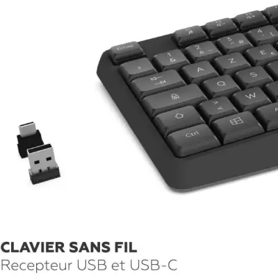 Clavier sans fil MOBILITY LAB Deluxe AZERTY Noir - Compact et pratique