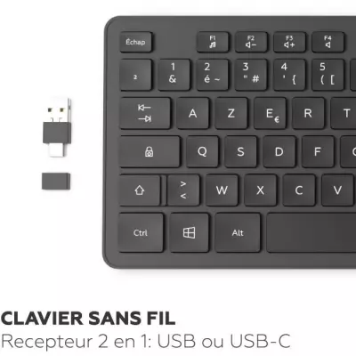 Clavier sans fil MOBILITY LAB Premium AZERTY Noir - Compact et Élégant