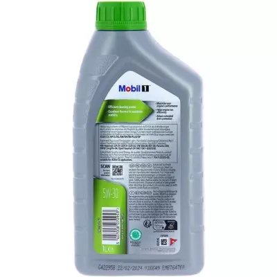 Bidon huile moteur MOBIL1 5W30 ESP - 1L - 4 saisons