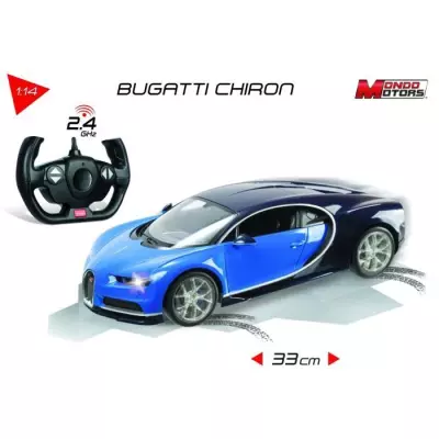 Voiture radiocommandée Bugatti Chiron 1:14 avec effets lumineux - Modèle aléatoire