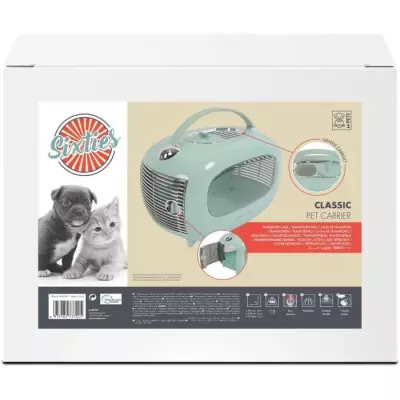 Caisse de transport M PETS SIXTIES Classic - Bleu - 5 kg max