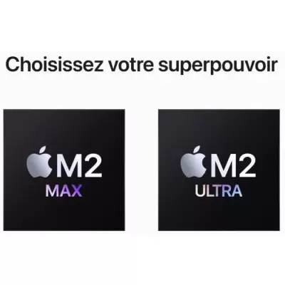 Apple Mac Studio 512Go SSD - Puce M2 Max CPU 12 coeurs GPU 30 coeurs 2023