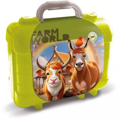 Ensemble de voyage - MULTIPRINT - 42924 - 5 tampons La Ferme, 10 crayons