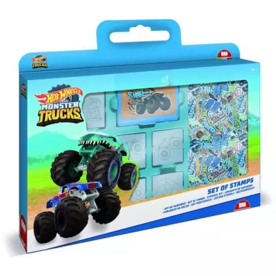 Coffret de tampons Hot Wheels avec feutres et album de coloriage