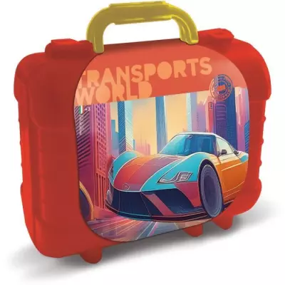 Set de voyage - MULTIPRINT - 42930 - 5 tampons Les Transports, 10 crayons