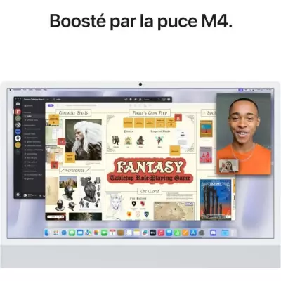 iMac 24 Vert 2024: SSD 256Go, RAM 16Go - Puce M4 CPU 10 coeurs!