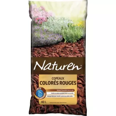 Copeaux Colorés Rouges pour un Jardin Éclatant - 40L