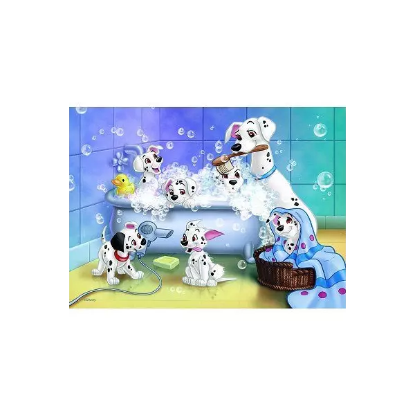 Puzzle 60 p - NATHAN - Les 101 Dalmatiens - Blanc - Disney - Scene de vie