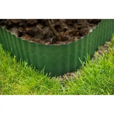Bordure gazon polyéthylène verte H15 cm x 9 m - Délimitez votre jardin avec style!