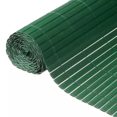 Canisse double face PVC vert foncé - NATURE - 1 x 3 m