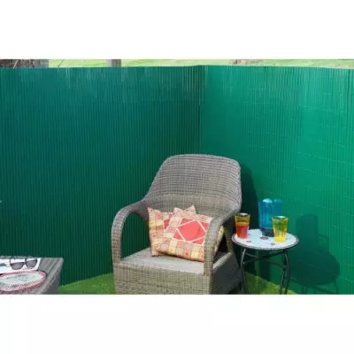 Canisse double face PVC vert foncé - NATURE - 1 x 3 m