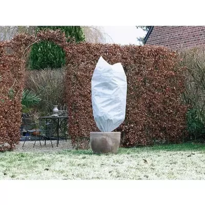 Protégez vos plantes avec style cet hiver - Lot de 2 housses d'hivernage Ø 75 cm x 1,50 m - Blanc