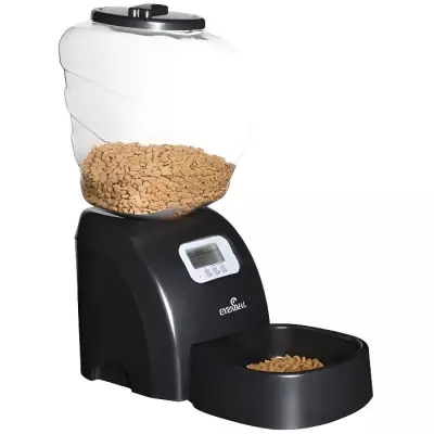Distributeur automatique de croquettes pour chat et petit chien - Noir