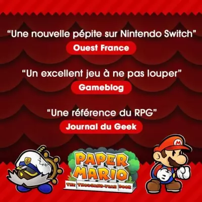 Paper Mario: La Porte Millénaire - Jeu Nintendo Switch compact et divertissant