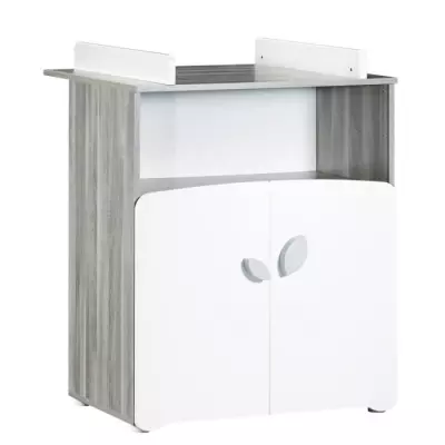 Armoire bébé LEAF - 2 portes et 1 niche - Blanc