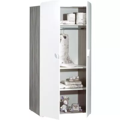Armoire bébé Leaf - Blanche - Bois certifié PEFC