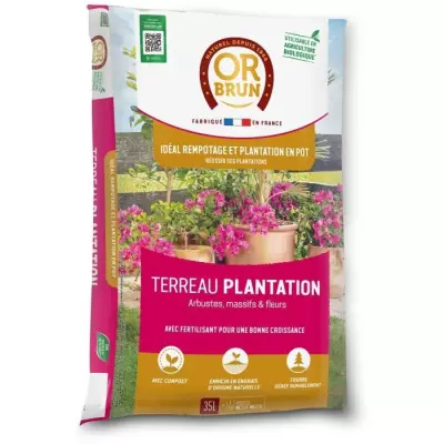 Terreau pour plantations - OR BRUN - 35 L - Terreau de qualité