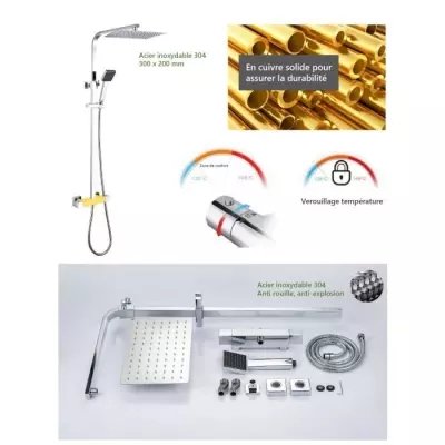 Colonne de douche OCEANIC - Design moderne - Mitigeur thermostatique