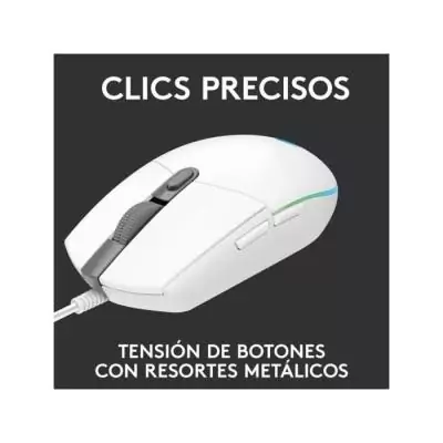 Souris gamer - Filaire - Logitech G - G203 - Blanc